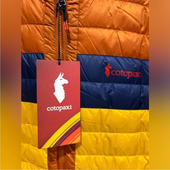 Cotopaxi Men's XL Capa Insulated Hooded Jacket Yellow Orange Mezcal NWT Puff - Picture 6 of 15